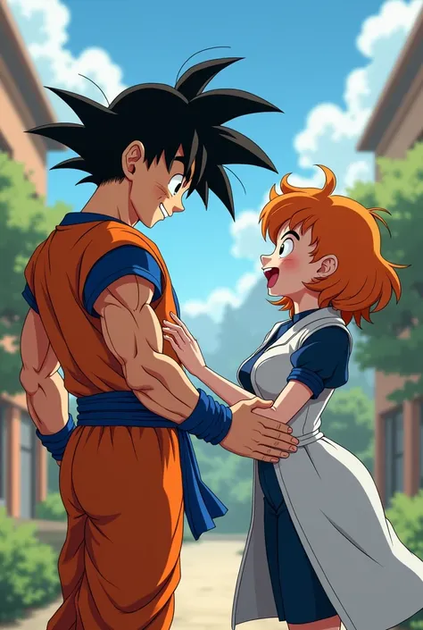  goku touching bulma&#39;s ass