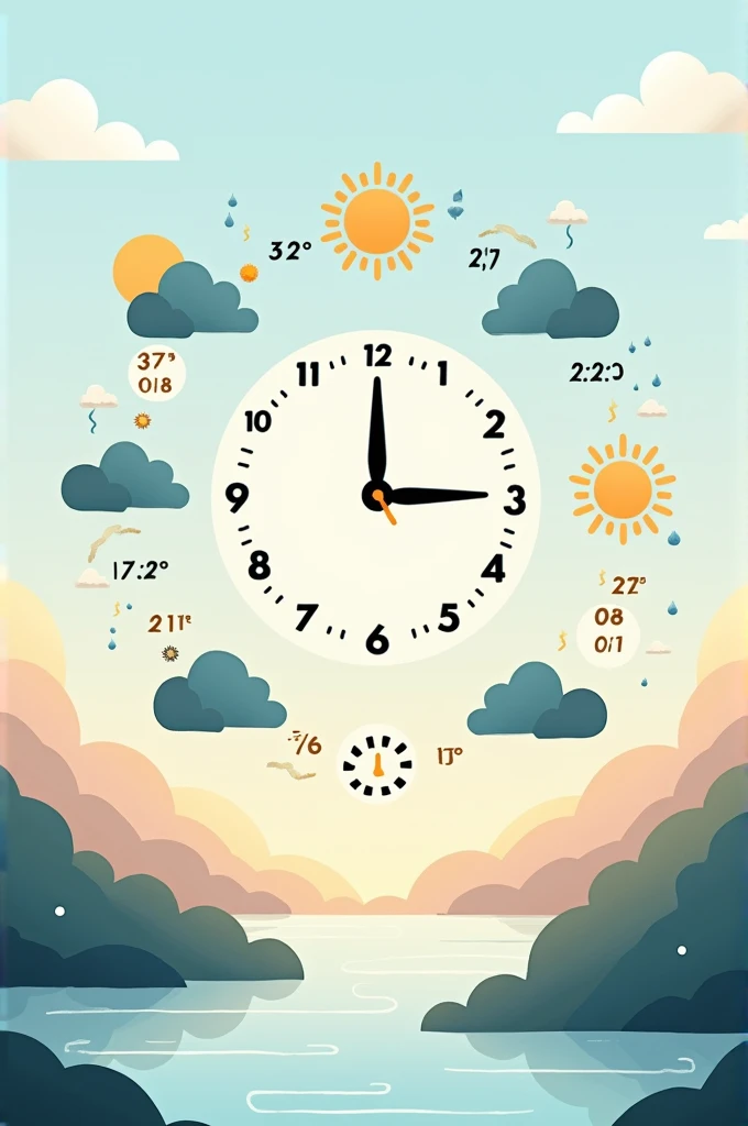 Create a weather clock image 