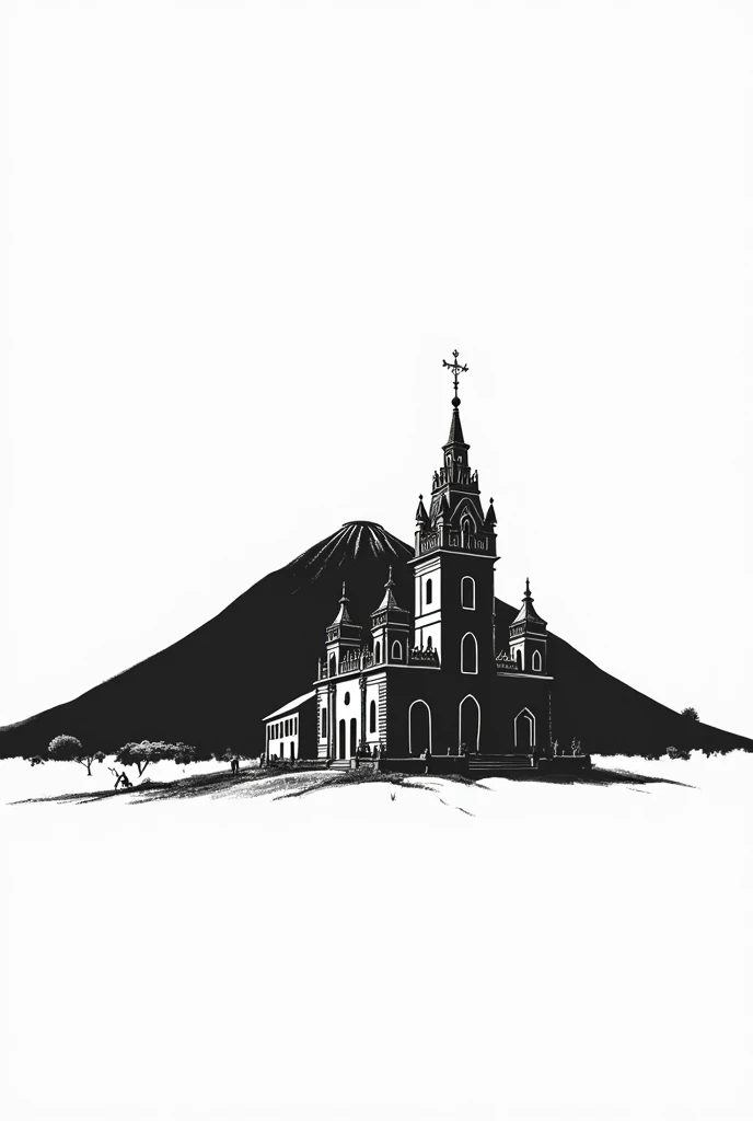 Put only the outline of the zero Zempoaltepetl hill with 20 peaks that is located in Huauchinango municipality of Puebla, look for the reference and the outline of the Church of the Assumption that has the third largest dome in Latin America, look for the ...