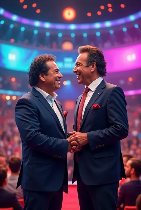 Faustão with Silvio Santos 
