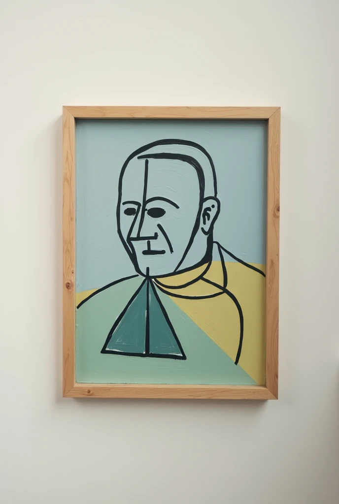 Minimalist painting on a board. Style picasso 