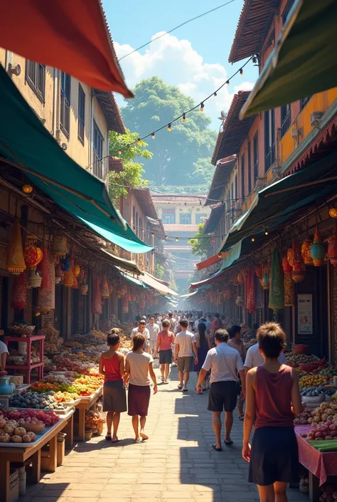 busy shopping in thailand