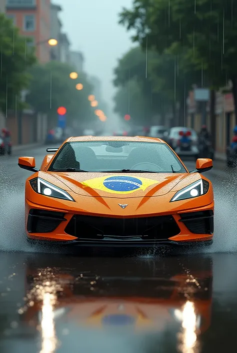 Brazilian national cars well detailed in the rain 8k