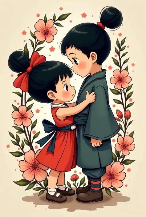 Create a pucca and garu couple tattoo design