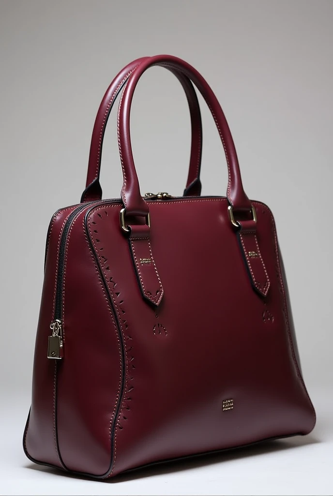 Creative luxury wine colored leather bag