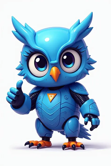 a cartoon character of a blue robot owl, app design, cyber suit, based on childs drawing, dd, transparent background, cryptocurrency, advanced digital chibi art, an eagle, plush mascot, sparky, humanoid form, artist interpretation, computer drawing, test s...