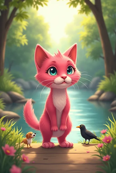 The Birth of the Pink Cat. The Journey Home, With newfound strength and wisdom, the pink kitten decides it’s time to return home. She retraces her steps, crossing the river and passing through the park where she first started her adventure. Along the way, ...