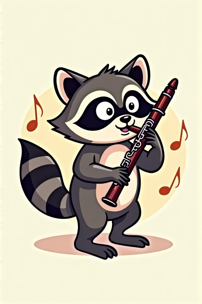 Clarinet band logo with a raccoon 