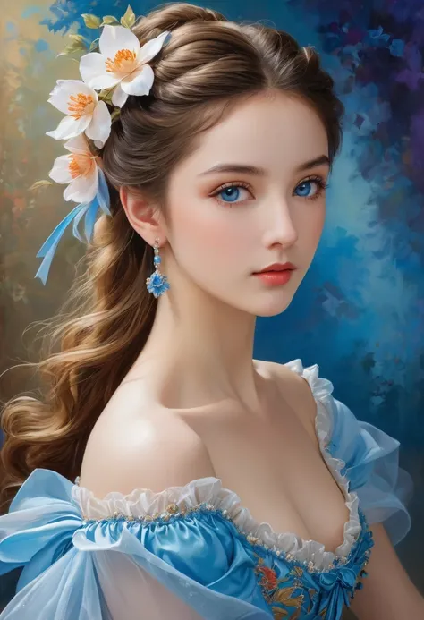 (high resolution,masterpiece:1.2),(Practical:1.37)"(best quality, high resolution, Extremely detailed, Practical),Beautiful portrait of a 19th century French ballerina, (She is of French and Japanese descent., She is a beautiful woman with deep blue eyes a...