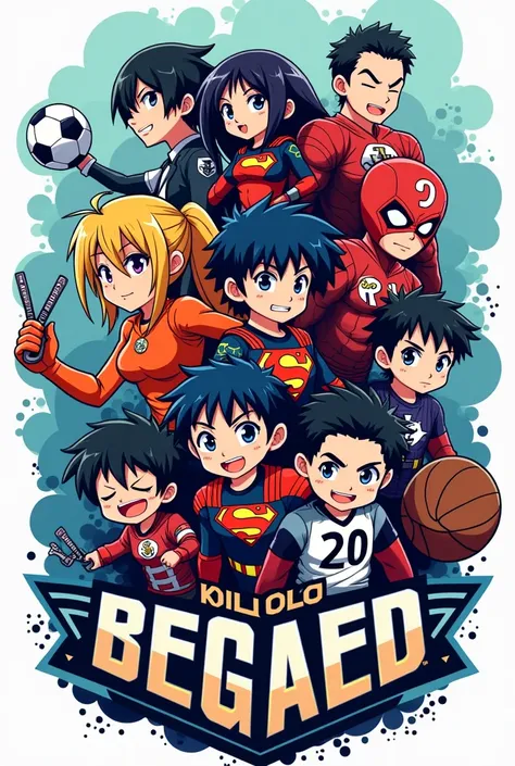 A logo for our stall
Our stall sells anime,superhero, footballers bobbleheads, keychains , movie album posters , and charms 