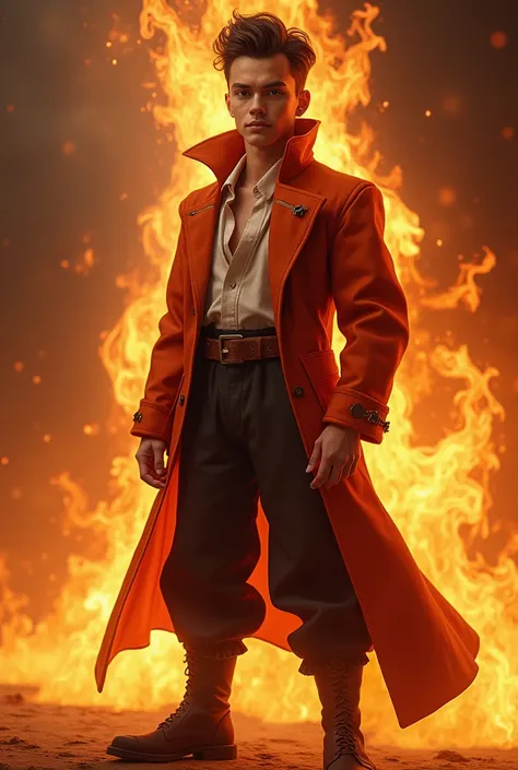 MEN&#39;S CLOTHING, grown-up, a boy&#39;s avatar, firebender.