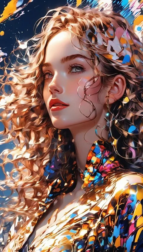 1girl, urban, abstract urban, shining light, shining urban lights, anime graphics, brilliant, intricate, detailed, masterpiece, ...