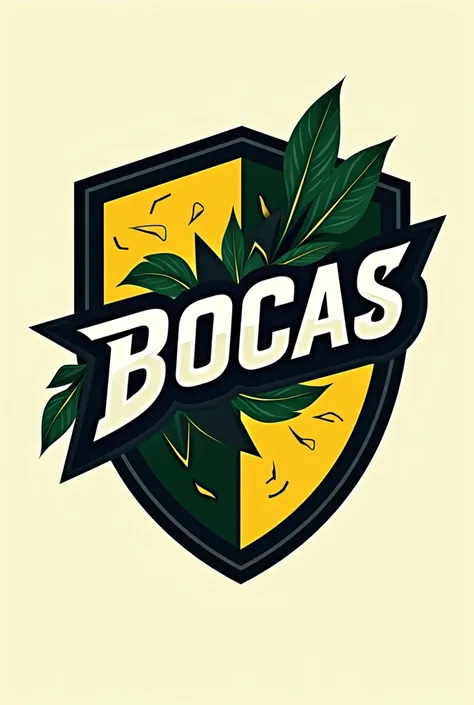 A football team logo that says utp bocas with the colors yellow green black white