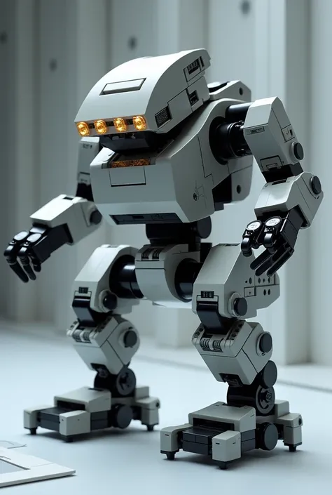 Create a robot made of lego spike with distance sensors, and this robot makes sound
