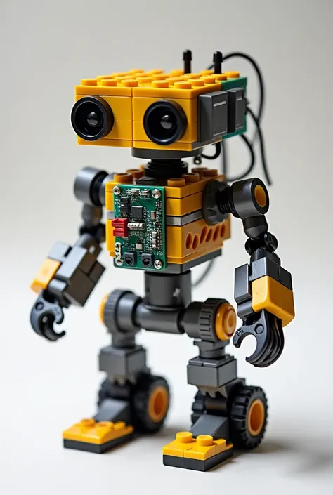 Create a simple robot made of lego spike with distance sensors, and this robot makes sound
