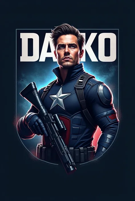 Logo, marvel, Bucky Barnes, winter soldier, hero, name on top Daviko