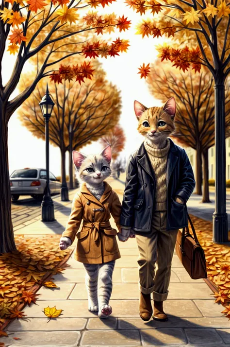 autumn season、i have two little kittens., cute little cat, cute kittens, the cutest, incredibly cute, cute and lovely, and so cu...