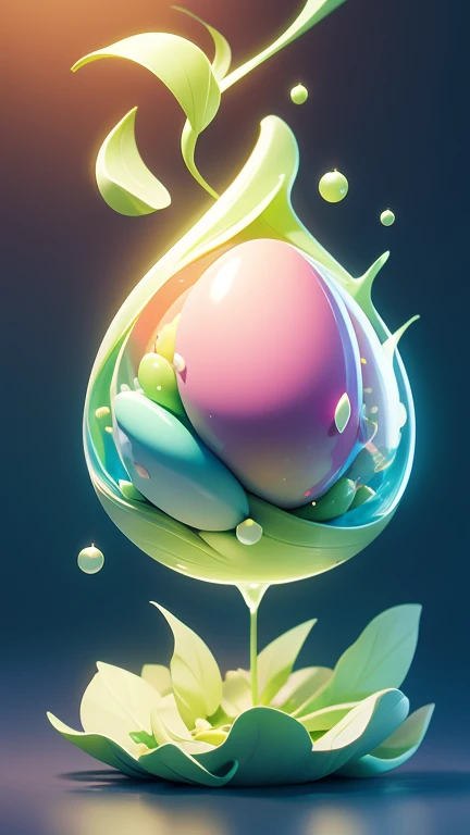 1 Monster Egg floating in the air, no base.. The image should be sharp and detailed, with beautiful colors.