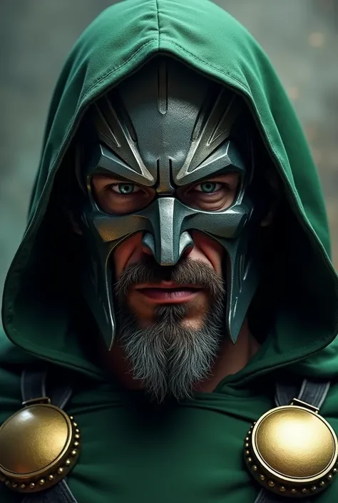 Doctor doom as Chris Hemsworth full face