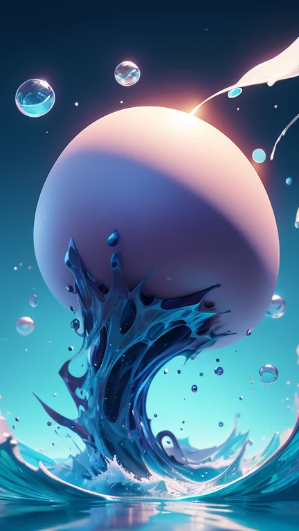 1 Monster Egg floating in the air, no base.. The image should be sharp and detailed, with beautiful colors.