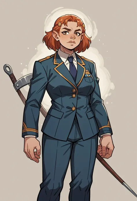 score_9, score_8_up, score_7_up, score_6_up, score_5_up, score_4_up, BREAK source_furry, source_anthro, rating_safety,
solo, female, Dwarf, humanoid, member, stands, uniform, suit