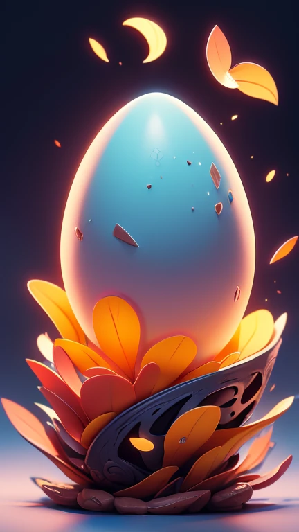 1 Monster Egg floating in the air, no base.. The image should be sharp and detailed, with beautiful colors.Exotic patterns