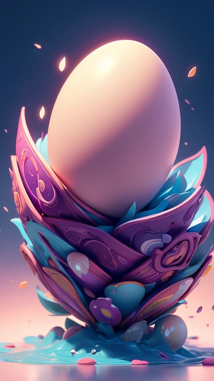 1 Monster Egg floating in the air, no base.. The image should be sharp and detailed, with beautiful colors.Exotic patterns