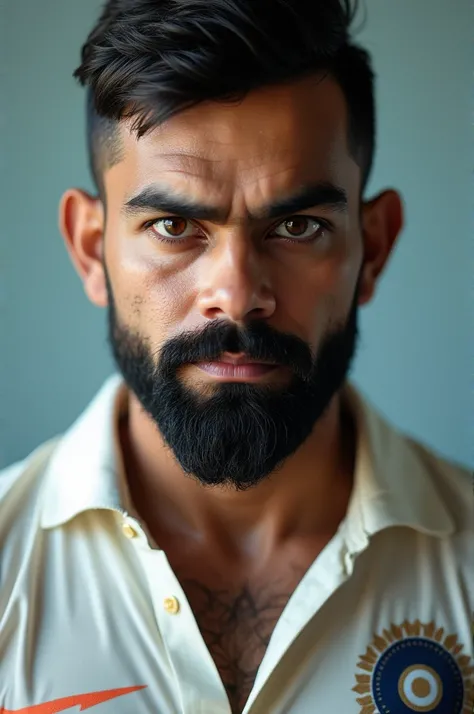 Hi create a 8k regulation photo of Virat Kohli 