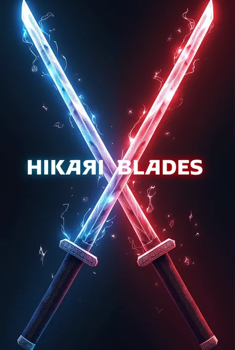 Blue and red crossed anime katana and write Hikari blades in between 
Make it for Instagram profile 