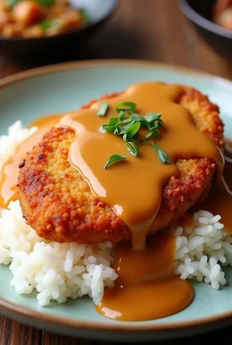 The katsu curry looks super delicious、The cutlet is crispy、