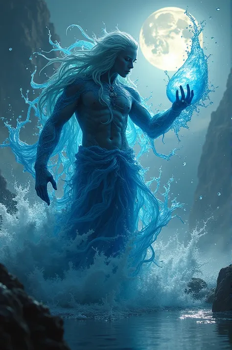 Water god filling the planet with water 