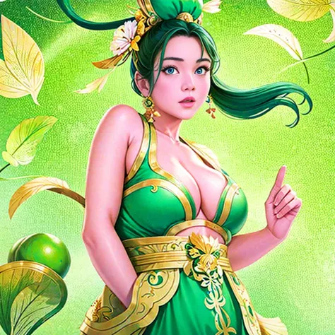 18-year-old cardamom girl in ancient China with breasts，Childish and green face，Little beauties, ancient beauties, smart eyes, fluttering eyelashes, innocence、Charming、youth、Firepower、The swollen breasts on her charming and plump chest have just begun to d...