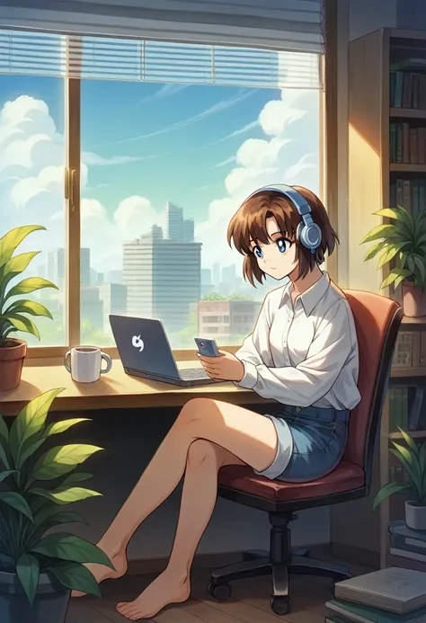 alone, lofi artstyle, lofi art, city, town, 80s anime style, retro, lo-fi, masterpiece, best quality, (extremely detailed cg uni...