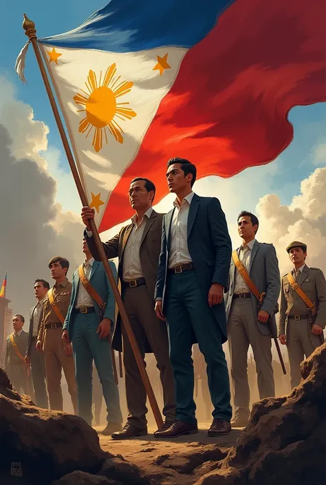 National Language of Filipino in the time of revolution, and also include Emilio Aguinaldo, Andr s Bonifacio and Other National Hero in the History of Filipino Revolution 
