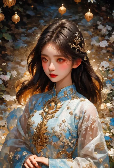 1 The Goddess of the Zodiac from the Future, Wear the ao dai of the zodiac goddess to cover your chest, The zodiac goddess wears a bright yellow gold body, The Goddess radiates a bright pink-purple zodiac aura, The stars are shaped like the 12 signs of the...