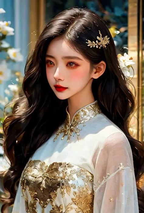 1 the goddess of the zodiac from the future, wear the ao dai of the zodiac goddess to cover your chest, the zodiac goddess wears...