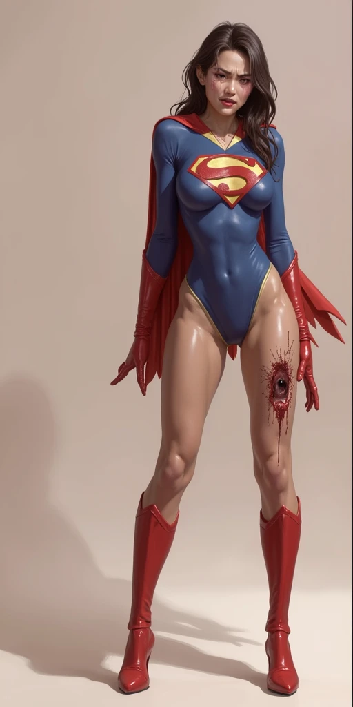 Bloody Japanese Supergirl 、Are crying、Bleeding from the crotch