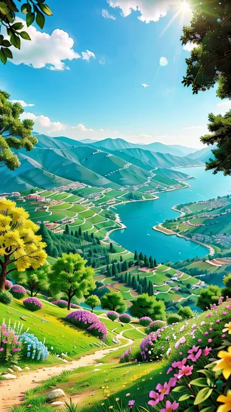 The mountains and valleys of Izmir are green and lively in summer. Flowers of various colours bloom on the mountains. 