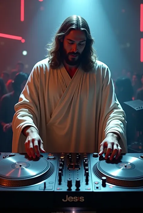 Jesus mit Turntables 