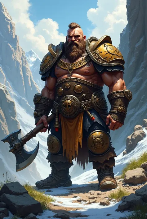 Mountain dwarf, with the echo warrior class