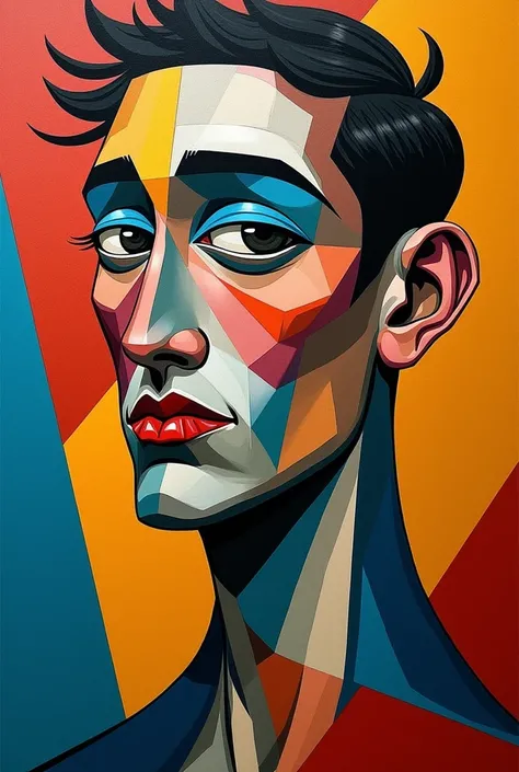 I want to create a self-portrait of Matheus Borges Strob in the artistic style of Pablo Picasso