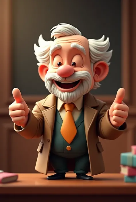 Uncle Advocate in coat ai 3d image cartoon type 