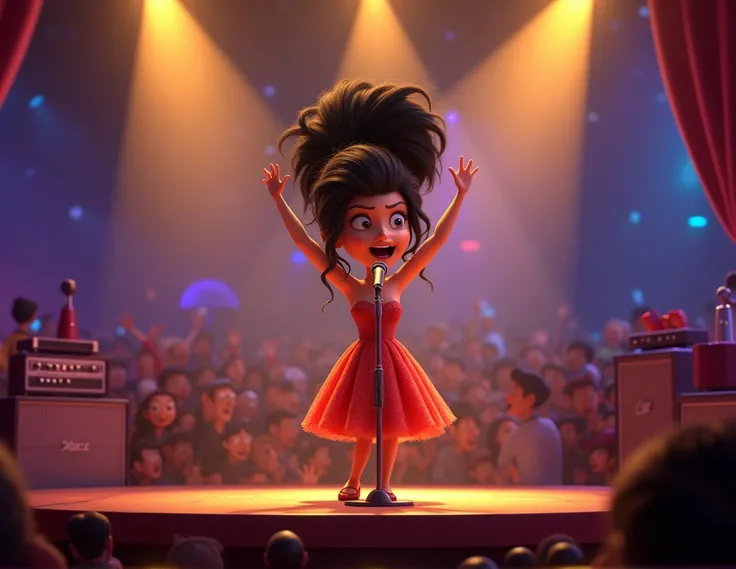 amy winehouse on stage pixar style