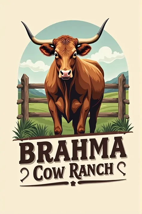 I need a logo for a Brahma cow ranch 