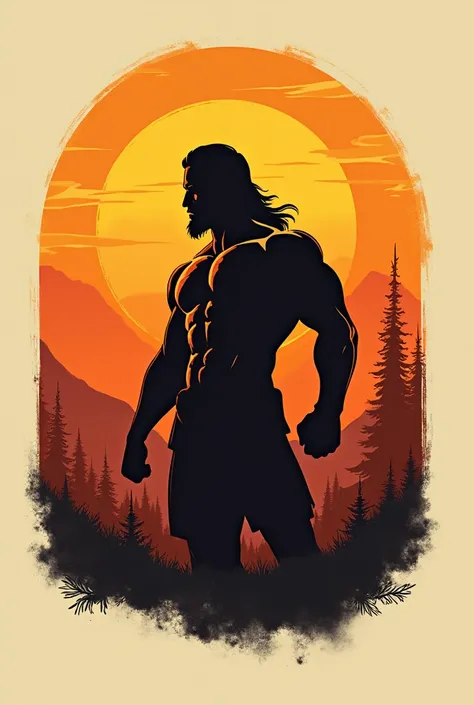 Color palette: Orange, yellow, and brown for a warm, retro feel.
Sunset 
Warrior 
Logo