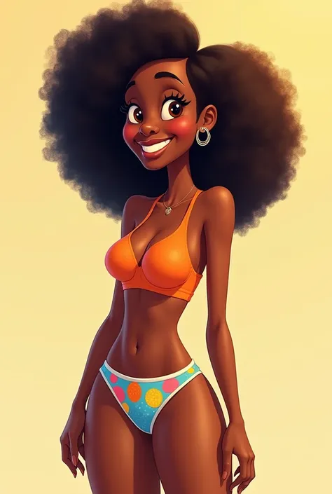 Black woman in Pixar-style panties