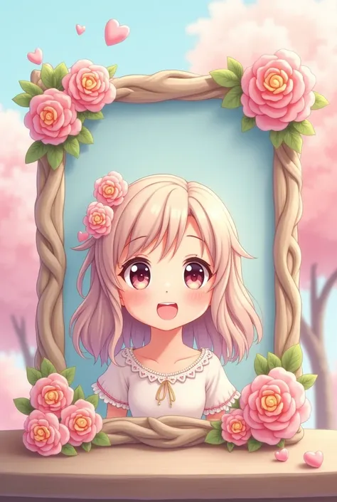 Photo frame with anime creacter 