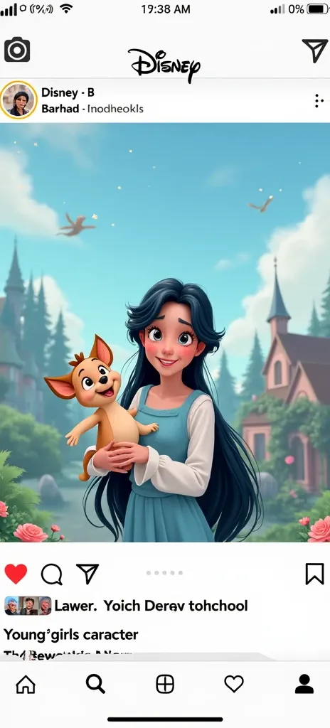 Turn the girl in the picture into a Disney-style character