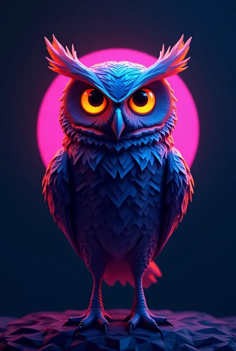  "Create a visually striking YouTube profile picture for InnovaMuse. Use a bold, modern design featuring a stylized, low-poly owl as the central element. The owl should be rendered in vibrant, contrasting colors with sharp lines to represent wisdom and cre...