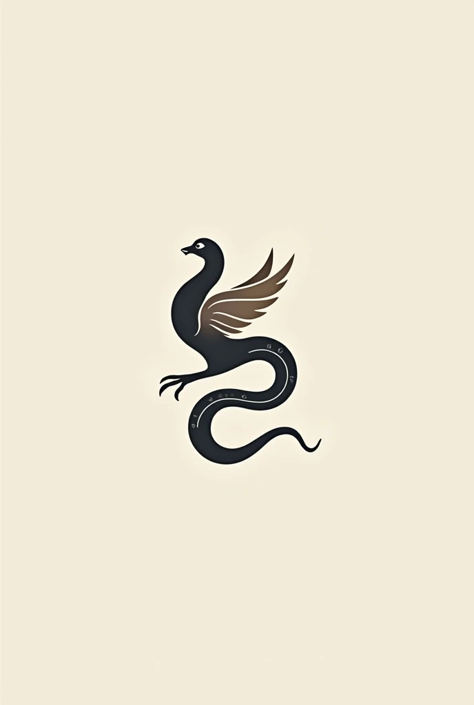 Dove and serpent logo 